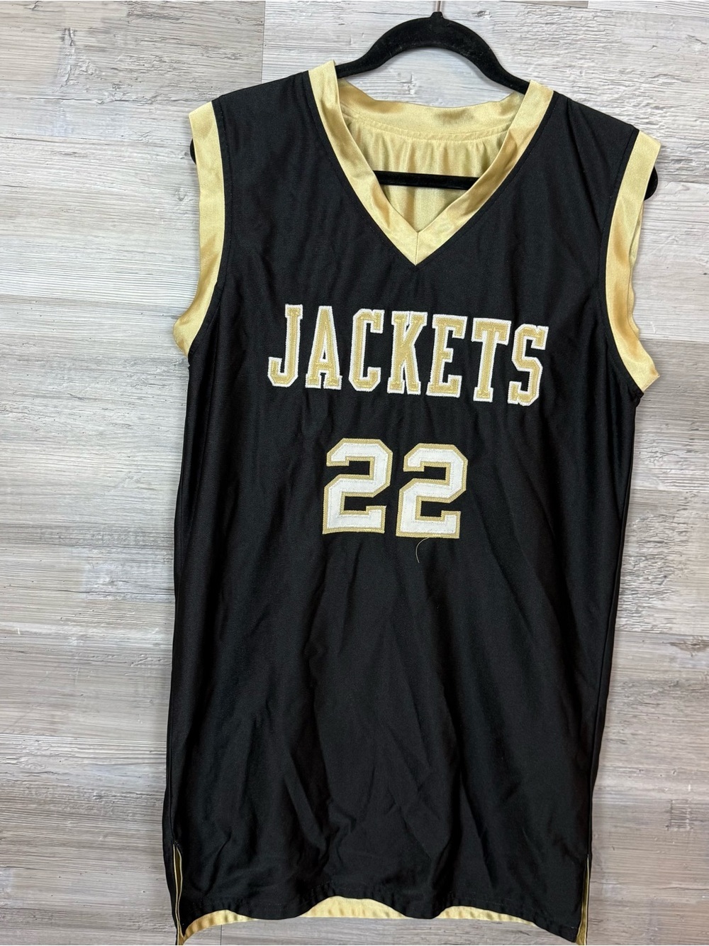 Pro Look Sports Reversible GA Tech Jackets Basketball Jersey #22 Gold/Black - Picture 5 of 5